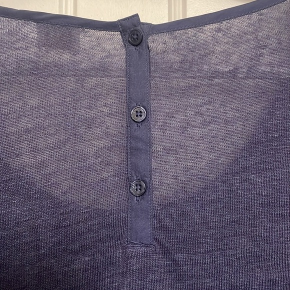 Poetry 100% linen top with silk detailing - Picture 3 of 6
